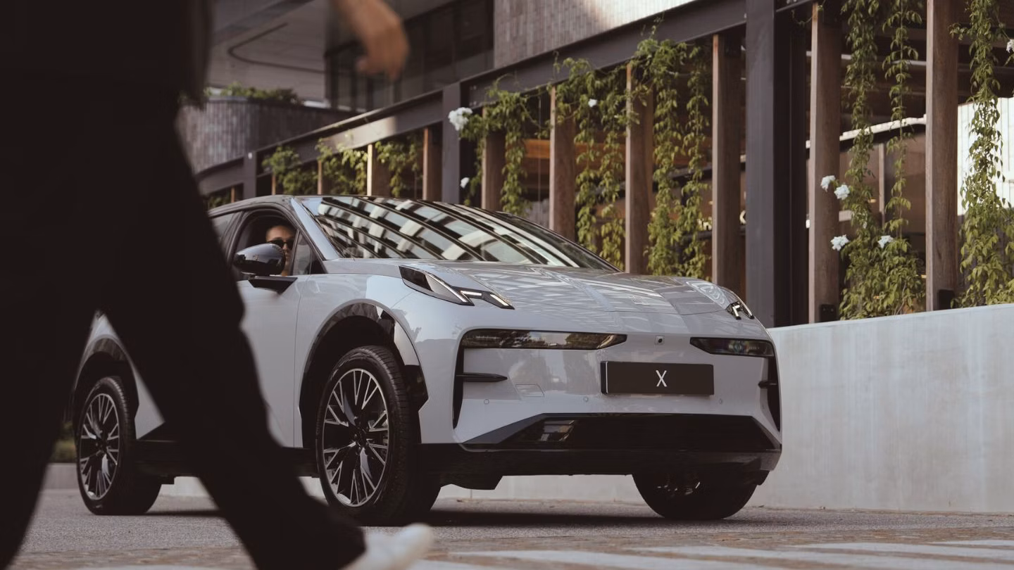 Zeekr Sydney crystal white zeekr x stopping at crosswalk product image Electric Car EV