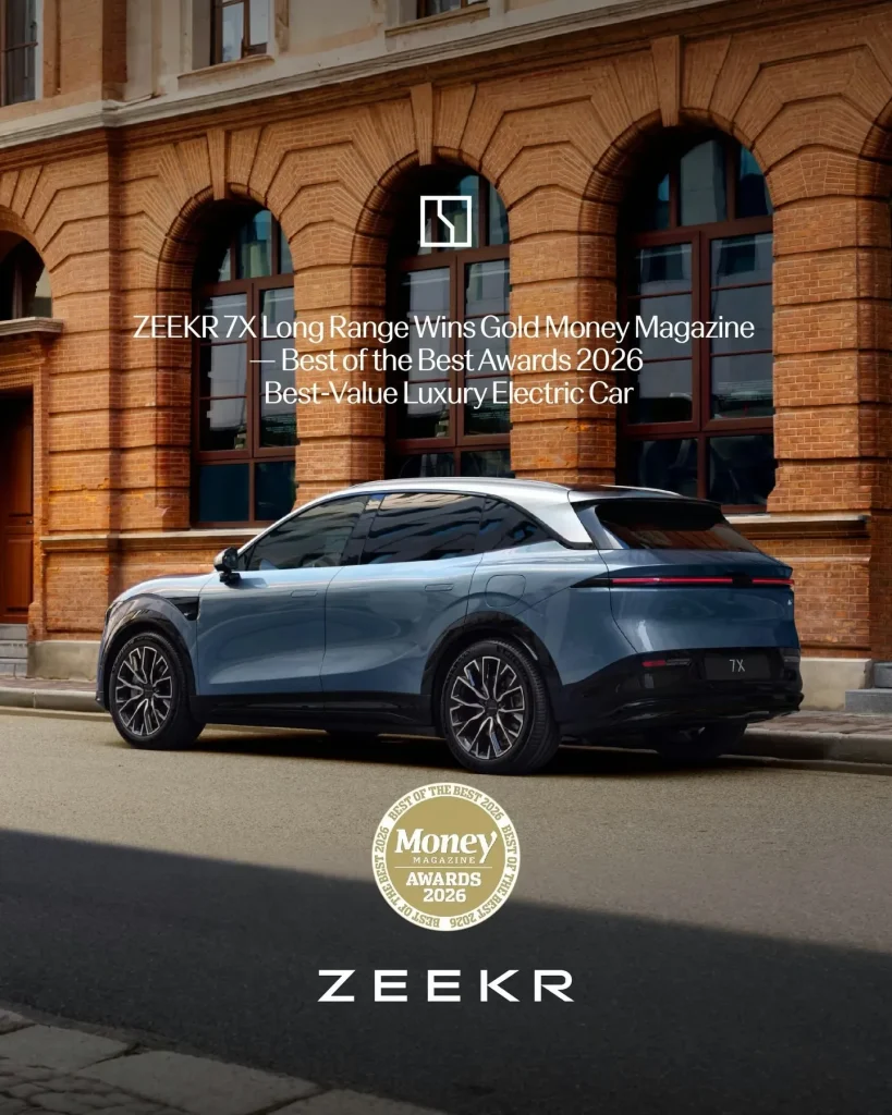 Zeekr Sydney zeekr 7x wins money magazine award product image Electric Car EV